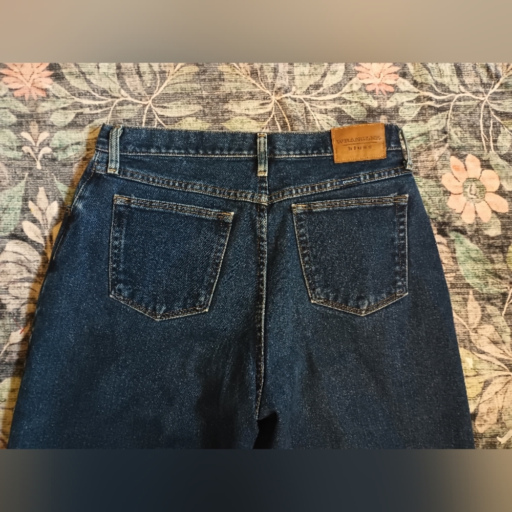 Vtg Wrangler Blues Womens Mom Jeans 10X30 Dark High Rise Retro 90s Cowgirl - Picture 5 of 10